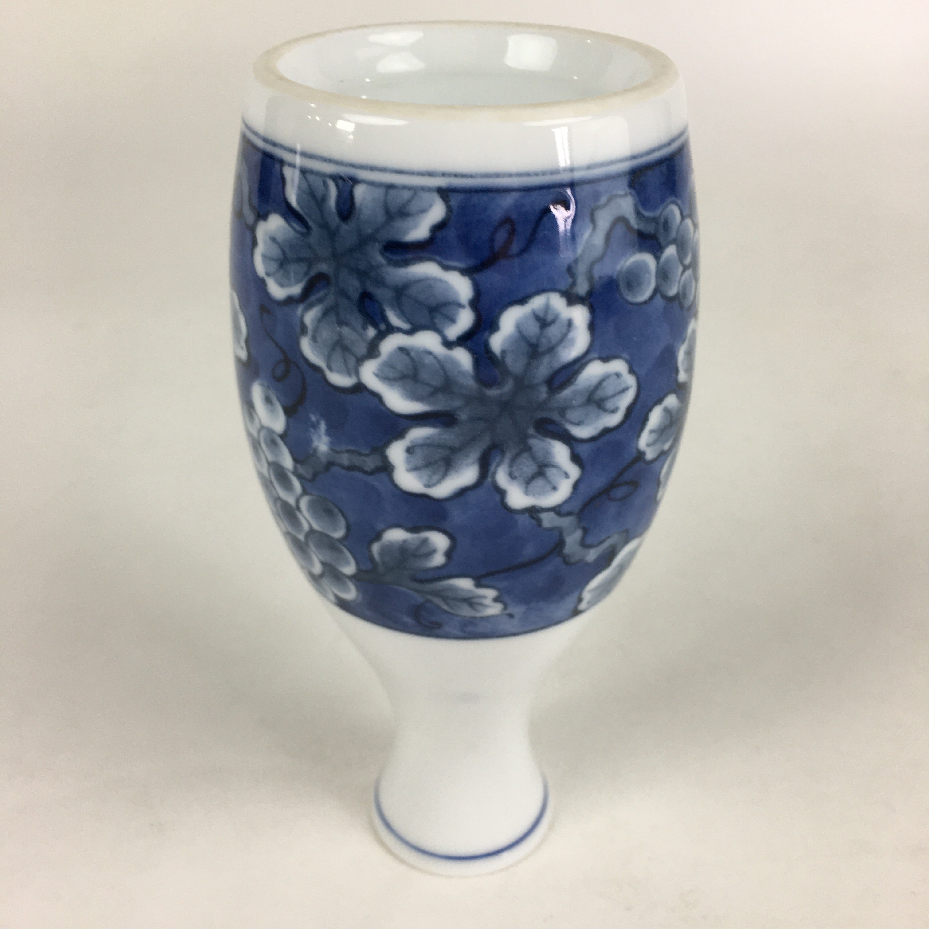 Japanese Porcelain Sake Bottle Vtg Mino Ware Tokkuri Blue White TS397