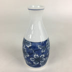 Japanese Porcelain Sake Bottle Vtg Mino Ware Tokkuri Blue White TS397
