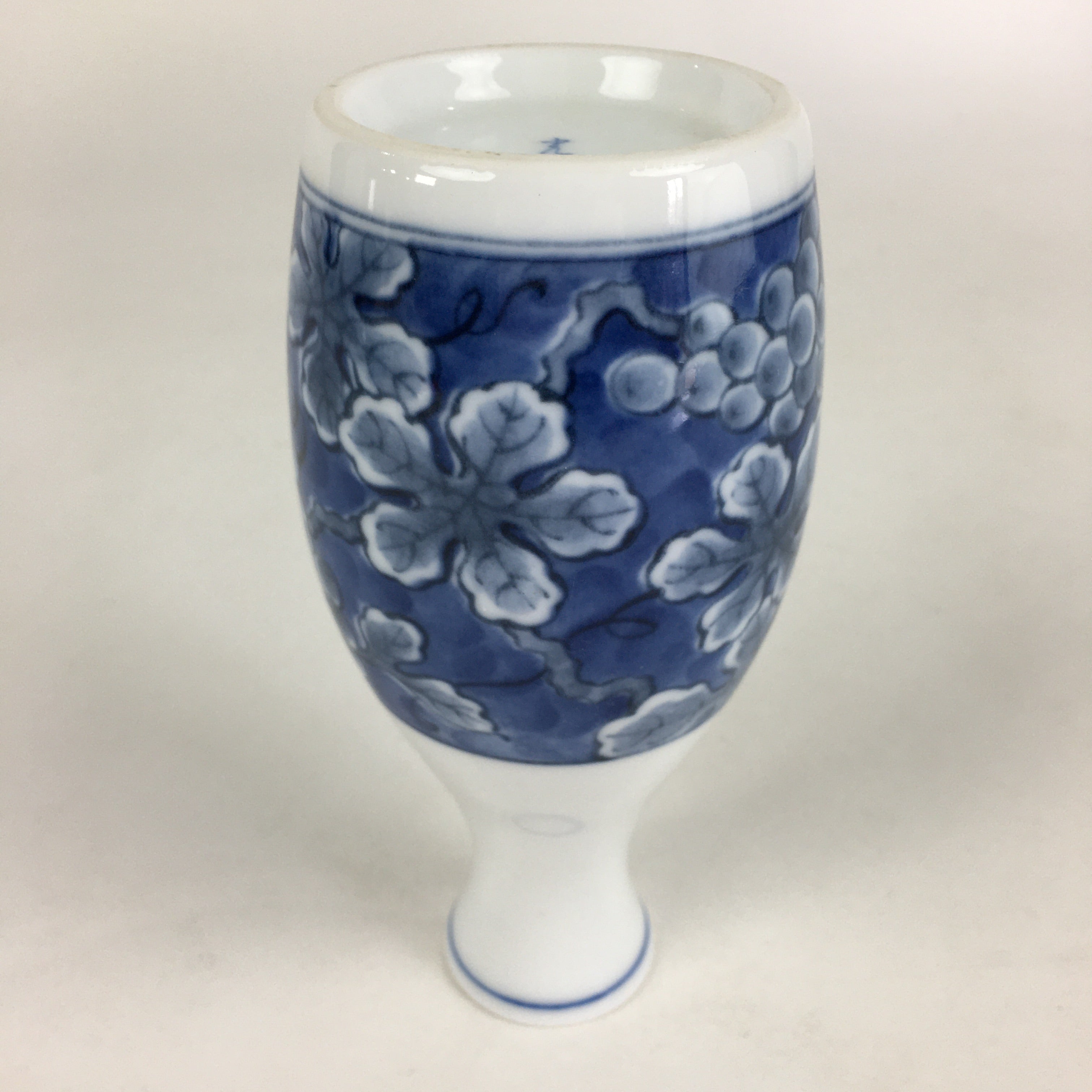 Japanese Porcelain Sake Bottle Vtg Mino Ware Tokkuri Blue White TS398