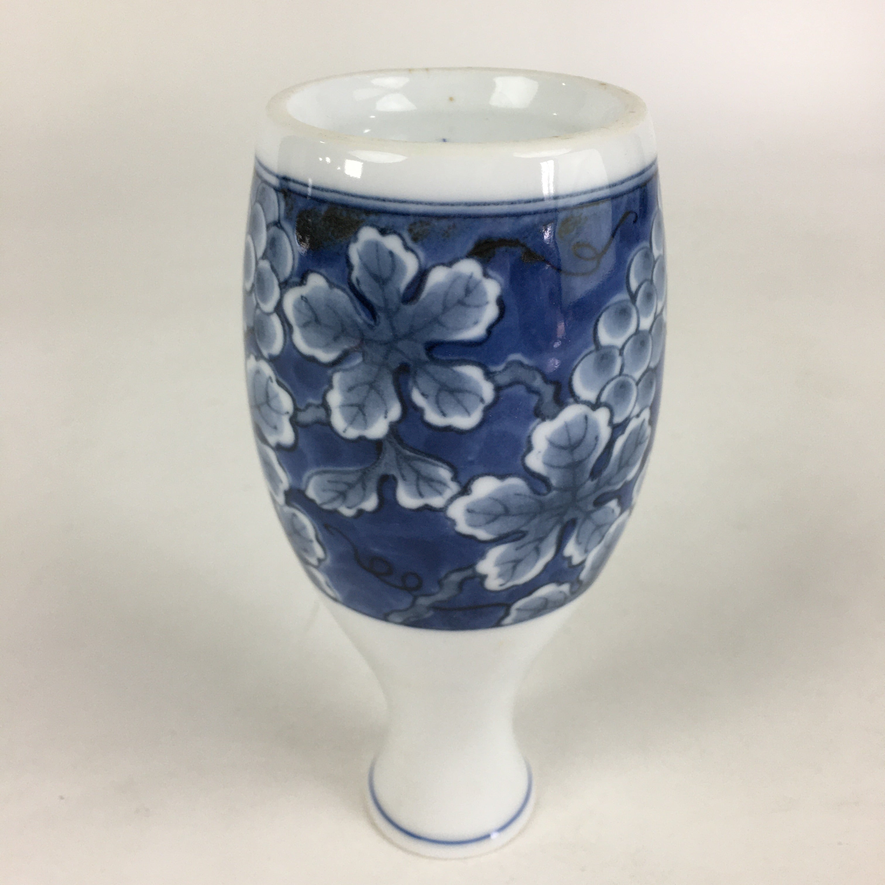 Japanese Porcelain Sake Bottle Vtg Mino Ware Tokkuri Blue White TS399