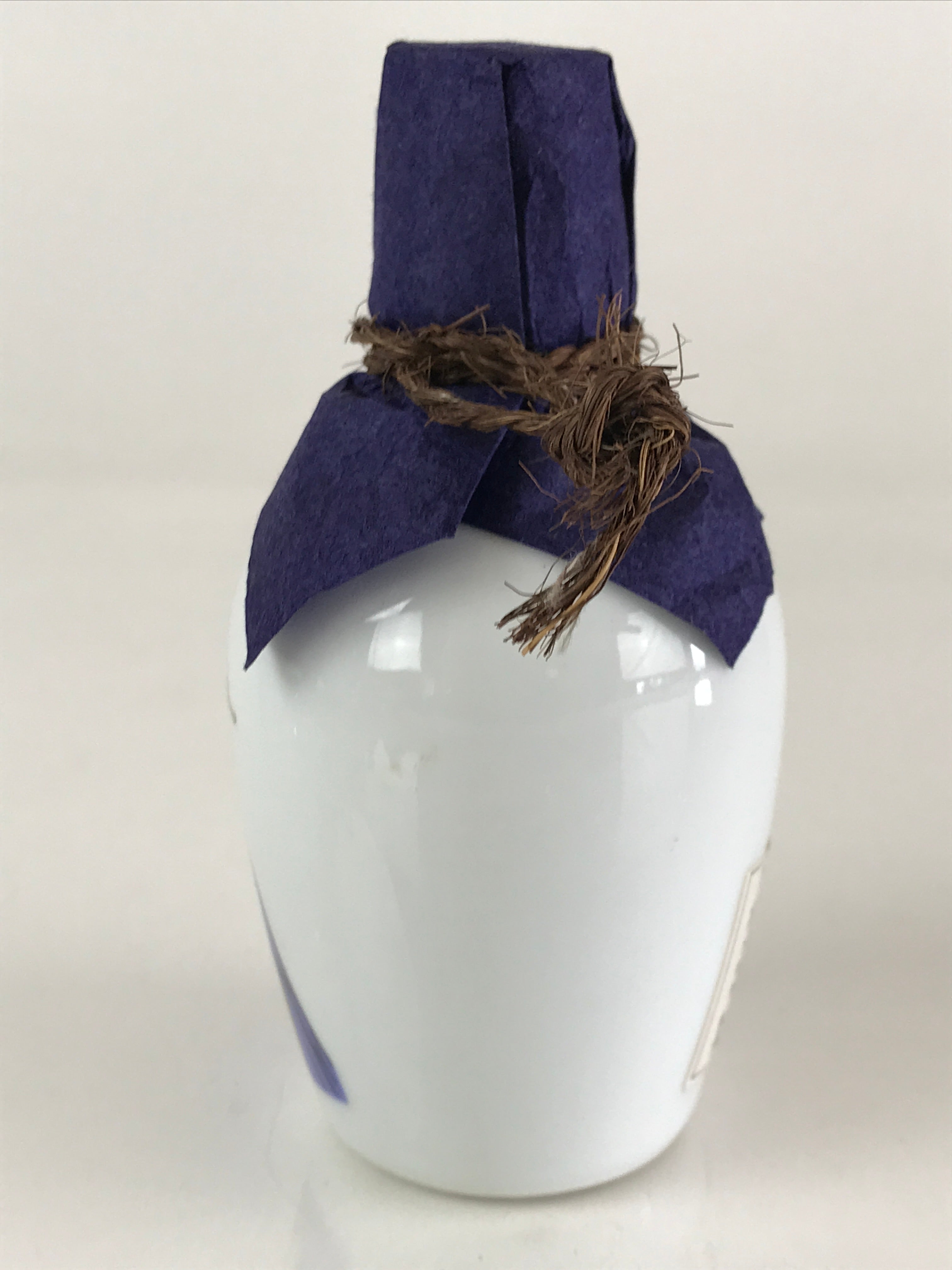 Japanese Porcelain Sake Bottle Vtg Pottery Ukiyo-e Geisha Tokkuri White TS466
