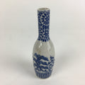 Japanese Porcelain Sake Bottle Vtg Tokkuri Blue White Slim Bottle TS401