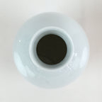 Japanese Porcelain Sake Bottle Vtg Tokkuri White Bottle Red Green Flower TS445