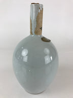 Japanese Porcelain Sake Bottle Vtg Tokkuri White Hakuji Bottle TS450