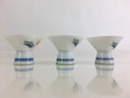 Japanese Porcelain Sake Cup 3pc Set Vtg Sakezuki Ochoko Guinomi PY112