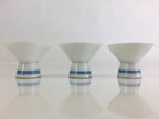 Japanese Porcelain Sake Cup 3pc Set Vtg Sakezuki Ochoko Guinomi PY112