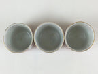 Japanese Porcelain Sake Cup 3pc Set Vtg Sakezuki Ochoko Guinomi PY131