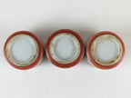 Japanese Porcelain Sake Cup 3pc Set Vtg Sakezuki Ochoko Guinomi PY131