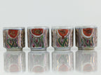 Japanese Porcelain Sake Cup 4pc Set Vtg Sakezuki Ochoko Guinomi PY129