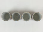 Japanese Porcelain Sake Cup 4pc Set Vtg Sakezuki Ochoko Guinomi PY129