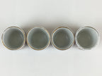 Japanese Porcelain Sake Cup 4pc Set Vtg Sakezuki Ochoko Guinomi PY130