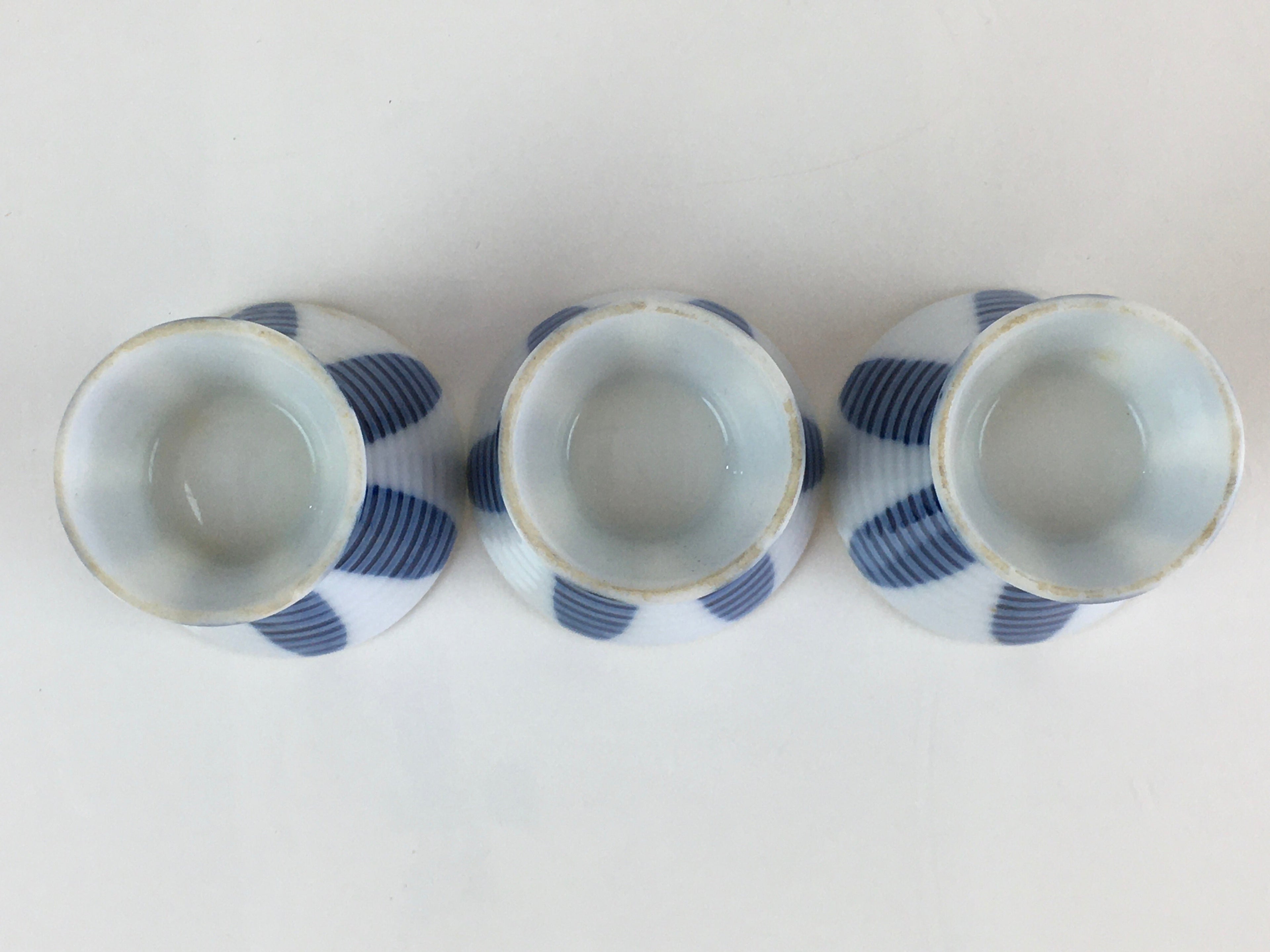 Japanese Porcelain Sake Cup 6pc Set Vtg Sakezuki Ochoko Guinomi PY114