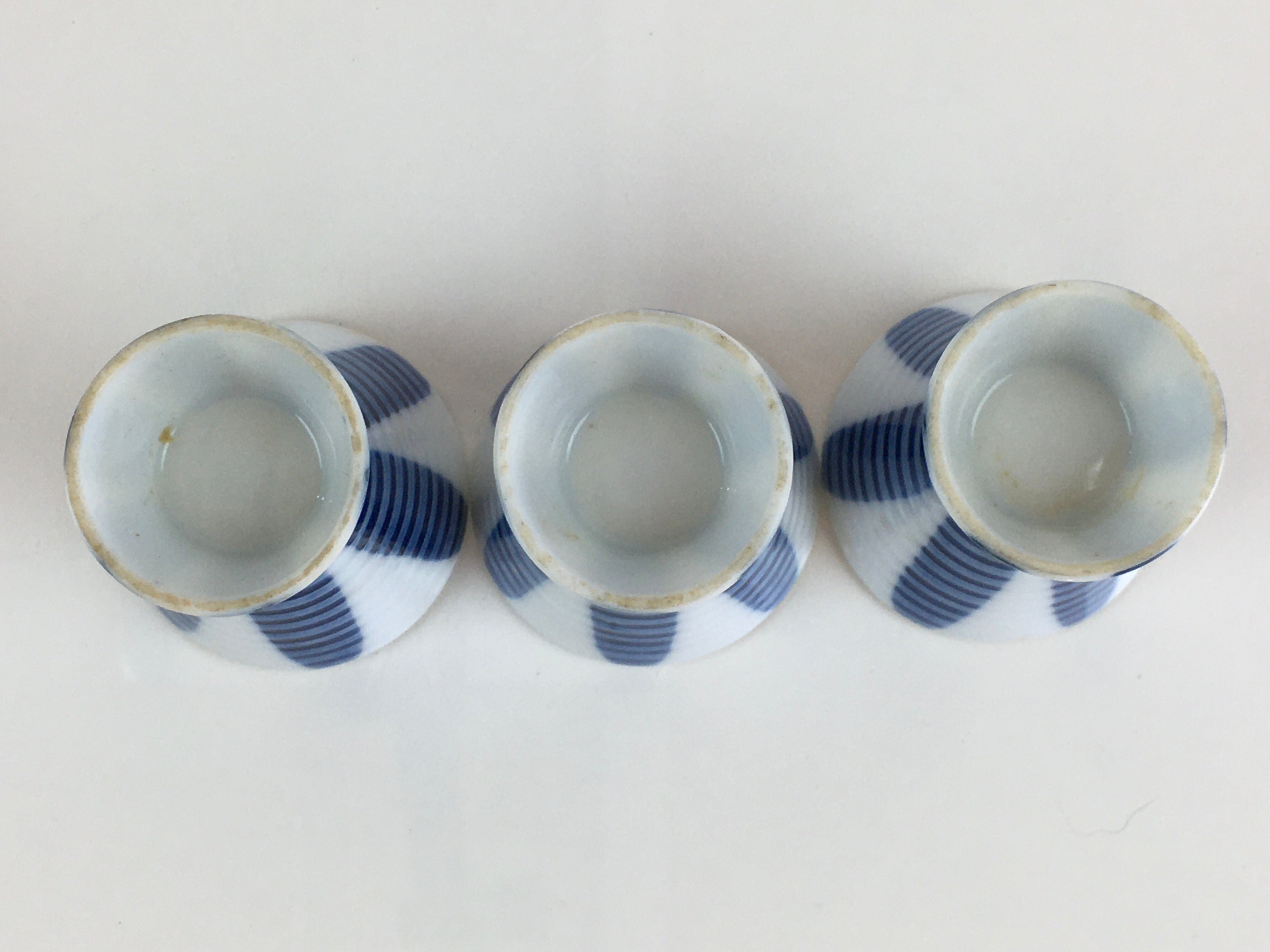 Japanese Porcelain Sake Cup 6pc Set Vtg Sakezuki Ochoko Guinomi PY114