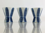 Japanese Porcelain Sake Cup 6pc Set Vtg Sakezuki Ochoko Guinomi PY114
