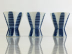 Japanese Porcelain Sake Cup 6pc Set Vtg Sakezuki Ochoko Guinomi PY114