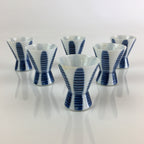 Japanese Porcelain Sake Cup 6pc Set Vtg Sakezuki Ochoko Guinomi PY114