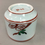 Japanese Porcelain Sake Cup Arita ware Vtg Guinomi Sakazuki Red Painting GU713
