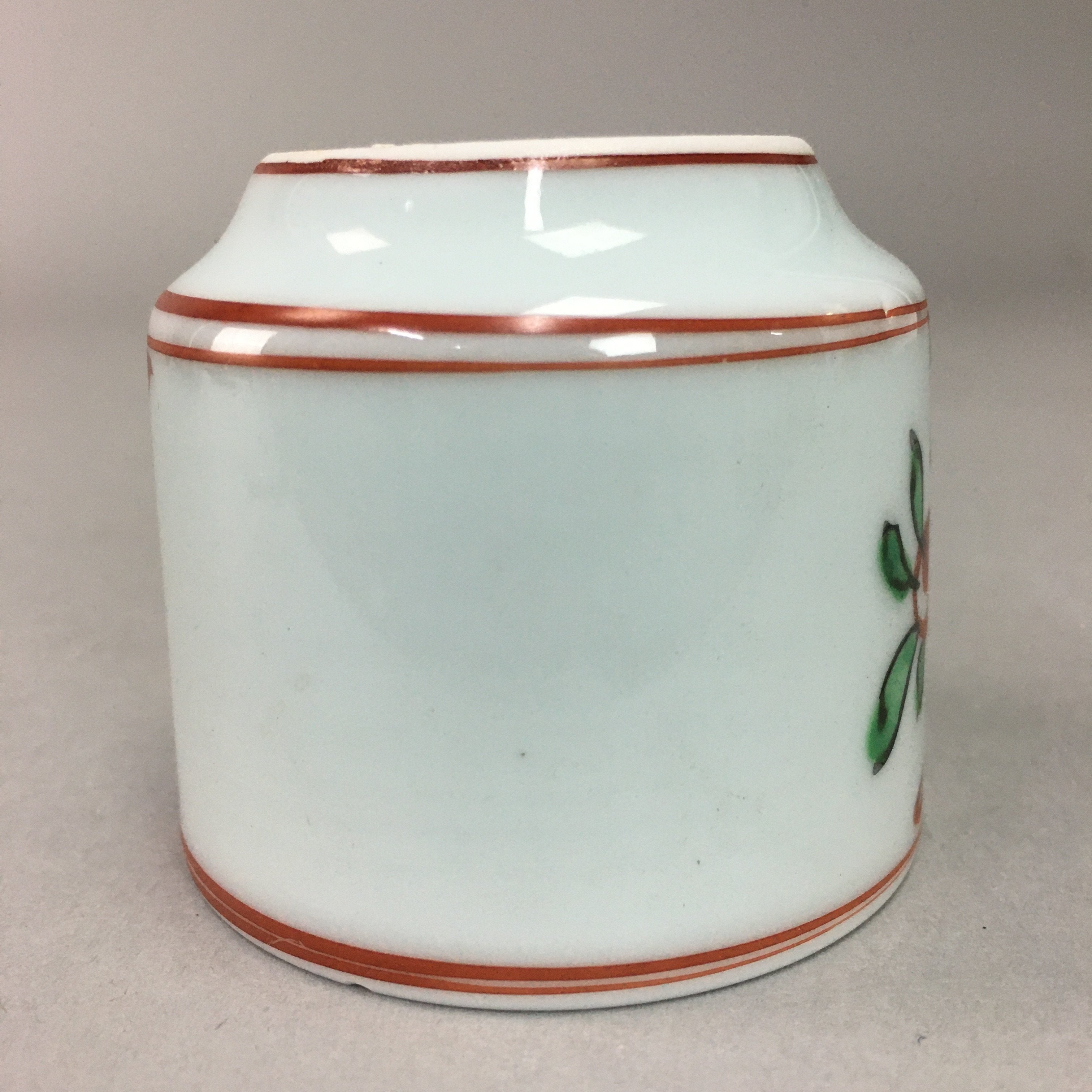 Japanese Porcelain Sake Cup Arita ware Vtg Guinomi Sakazuki Red Painting GU713