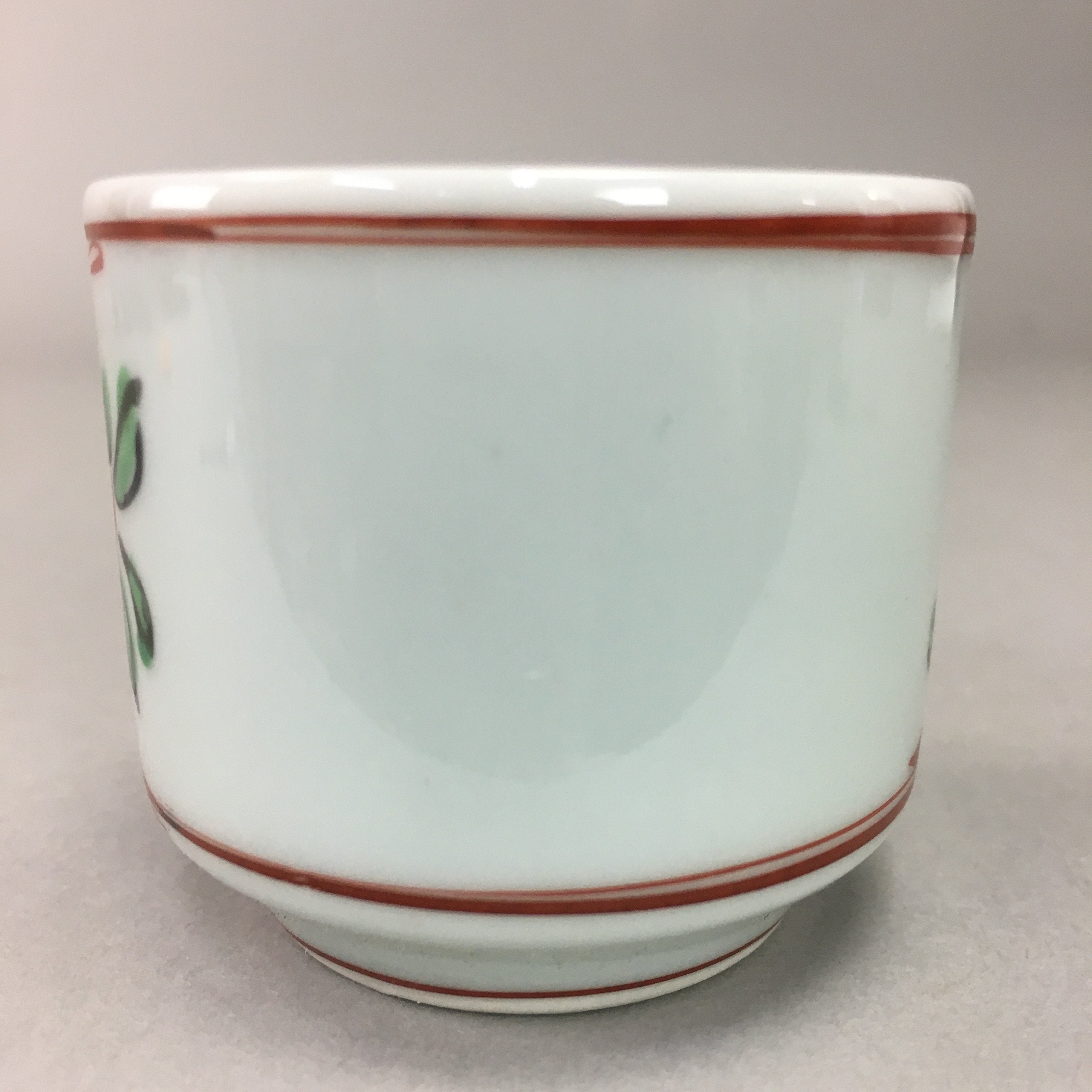 Japanese Porcelain Sake Cup Arita ware Vtg Guinomi Sakazuki Red Painting GU715