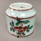 Japanese Porcelain Sake Cup Arita ware Vtg Guinomi Sakazuki Red Painting GU715
