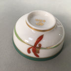 Japanese Porcelain Sake Cup Bottle Set Arita ware Floral Guinomi Tokkuri PX506