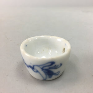 Japanese Porcelain Sake Cup Guinomi Sakazuki Sometsuke Drinking Game Hole GU379