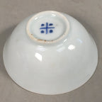 Japanese Porcelain Sake Cup Guinomi Sakazuki Vtg Blue White GU795