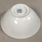 Japanese Porcelain Sake Cup Guinomi Sakazuki Vtg Blue White GU796