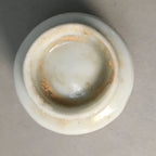 Japanese Porcelain Sake Cup Guinomi Sakazuki Vtg Blue White Lucky Plants GU759