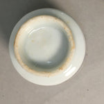 Japanese Porcelain Sake Cup Guinomi Sakazuki Vtg Blue White Lucky Plants GU765