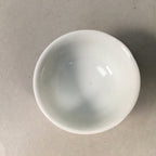 Japanese Porcelain Sake Cup Guinomi Sakazuki Vtg Blue White Mountain GU836