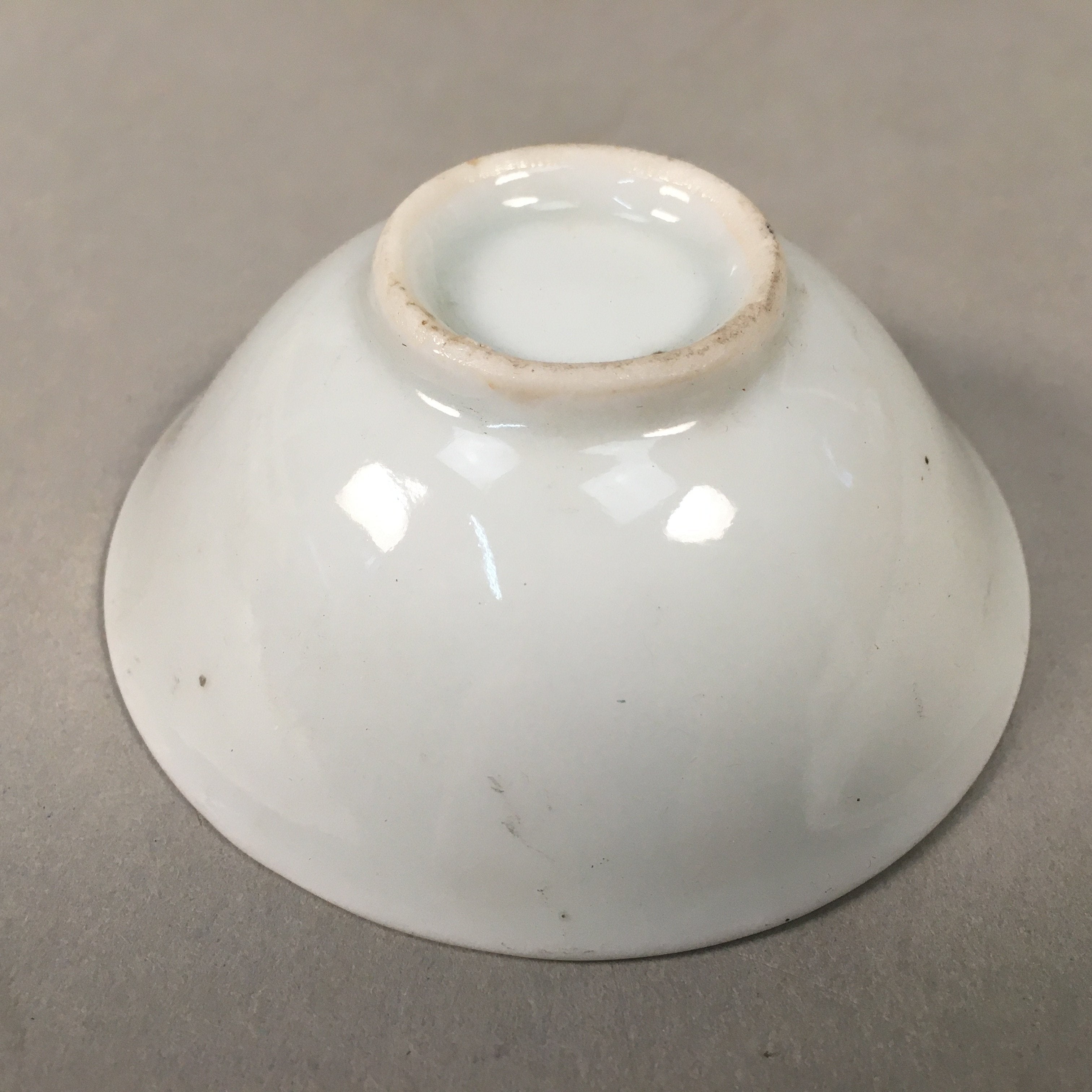 Japanese Porcelain Sake Cup Guinomi Sakazuki Vtg Blue White Mt.Fuji GU857