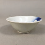 Japanese Porcelain Sake Cup Guinomi Sakazuki Vtg Blue White Sakura GU870