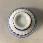 Japanese Porcelain Sake Cup Guinomi Sakazuki Vtg Blue White Sometsuke GU345