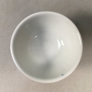 Japanese Porcelain Sake Cup Guinomi Sakazuki Vtg Blue White Sometsuke GU345
