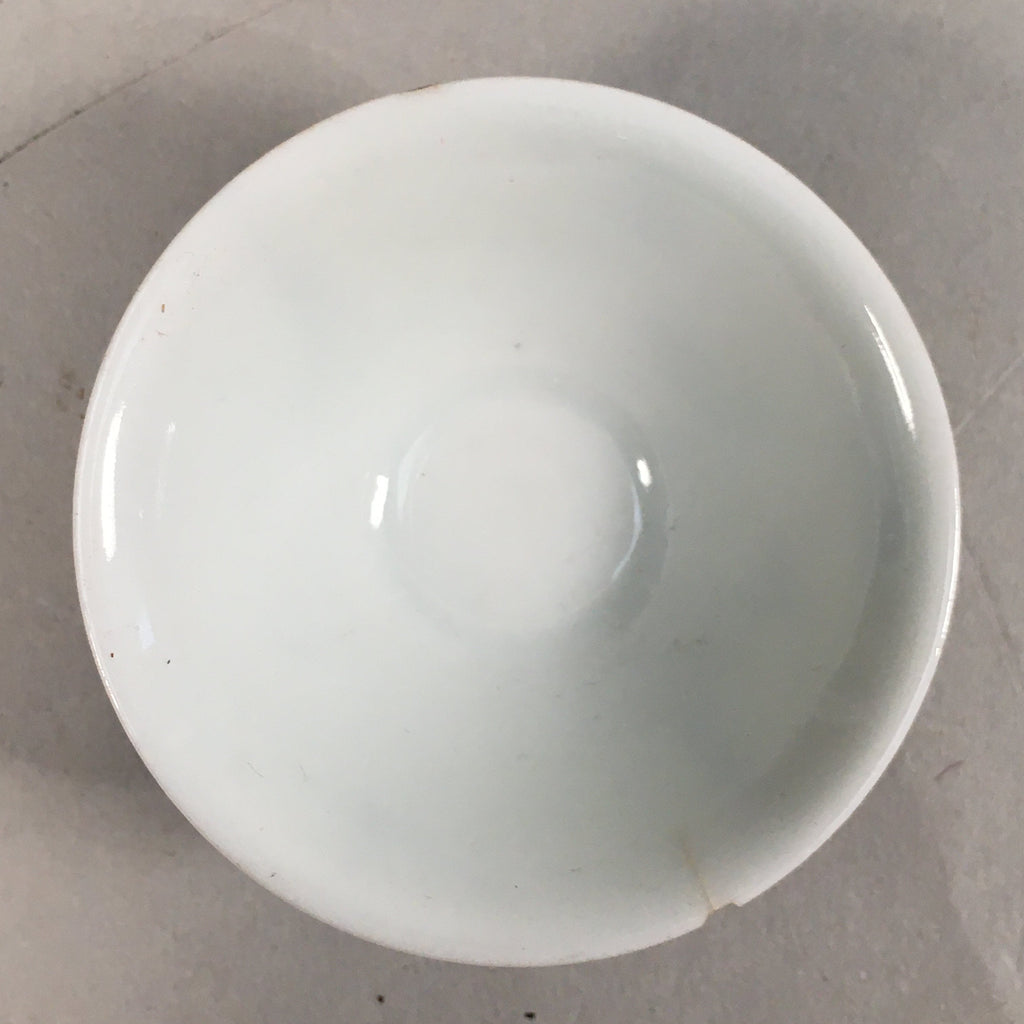 Japanese Porcelain Sake Cup Guinomi Sakazuki Vtg Blue White Sometsuke GU810