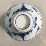 Japanese Porcelain Sake Cup Guinomi Sakazuki Vtg Blue White Sometsuke GU810