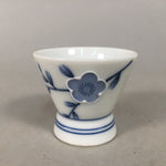 Japanese Porcelain Sake Cup Guinomi Sakazuki Vtg Blue White Sometsuke GU824