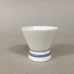 Japanese Porcelain Sake Cup Guinomi Sakazuki Vtg Blue White Sometsuke GU824