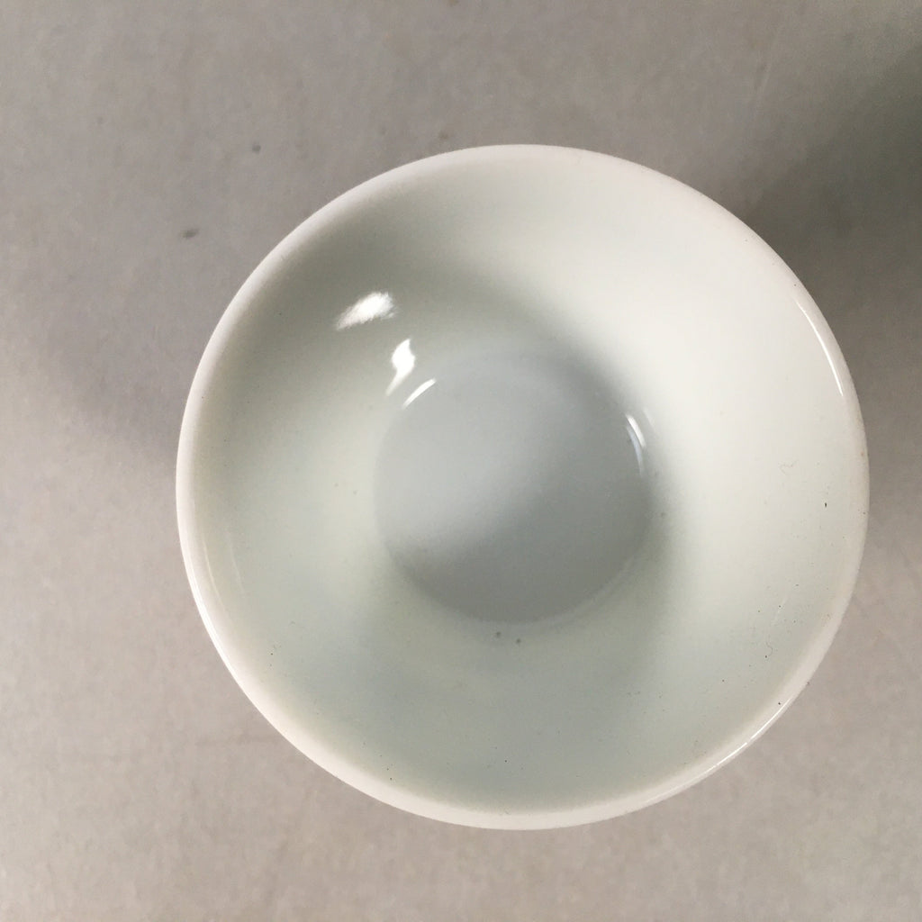 Japanese Porcelain Sake Cup Guinomi Sakazuki Vtg Blue White Sometsuke GU824