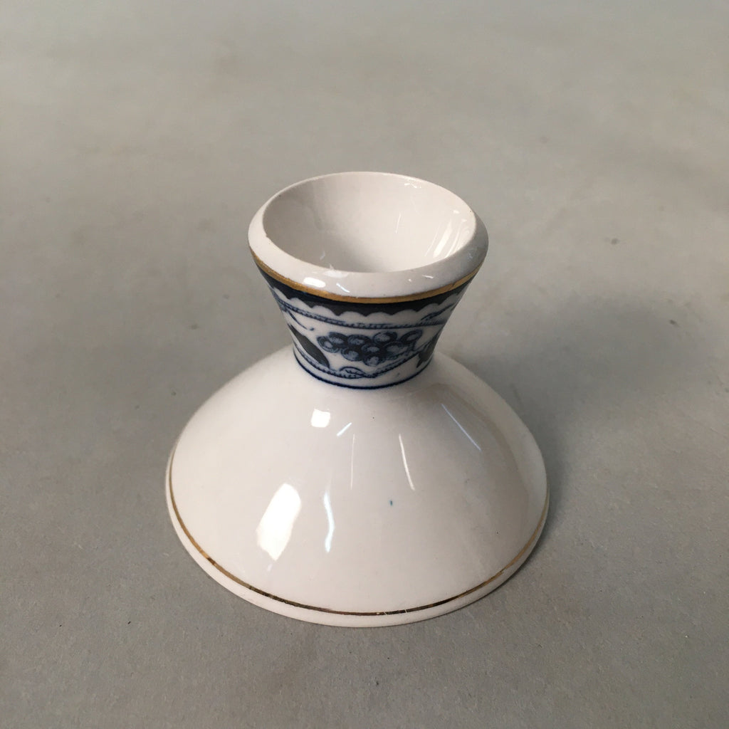 Japanese Porcelain Sake Cup Guinomi Sakazuki Vtg Blue White Sometsuke GU825