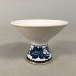 Japanese Porcelain Sake Cup Guinomi Sakazuki Vtg Blue White Sometsuke GU825