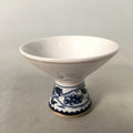 Japanese Porcelain Sake Cup Guinomi Sakazuki Vtg Blue White Sometsuke GU825