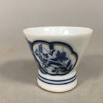 Japanese Porcelain Sake Cup Guinomi Sakazuki Vtg Blue White Sometsuke GU827