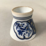 Japanese Porcelain Sake Cup Guinomi Sakazuki Vtg Blue White Sometsuke GU827