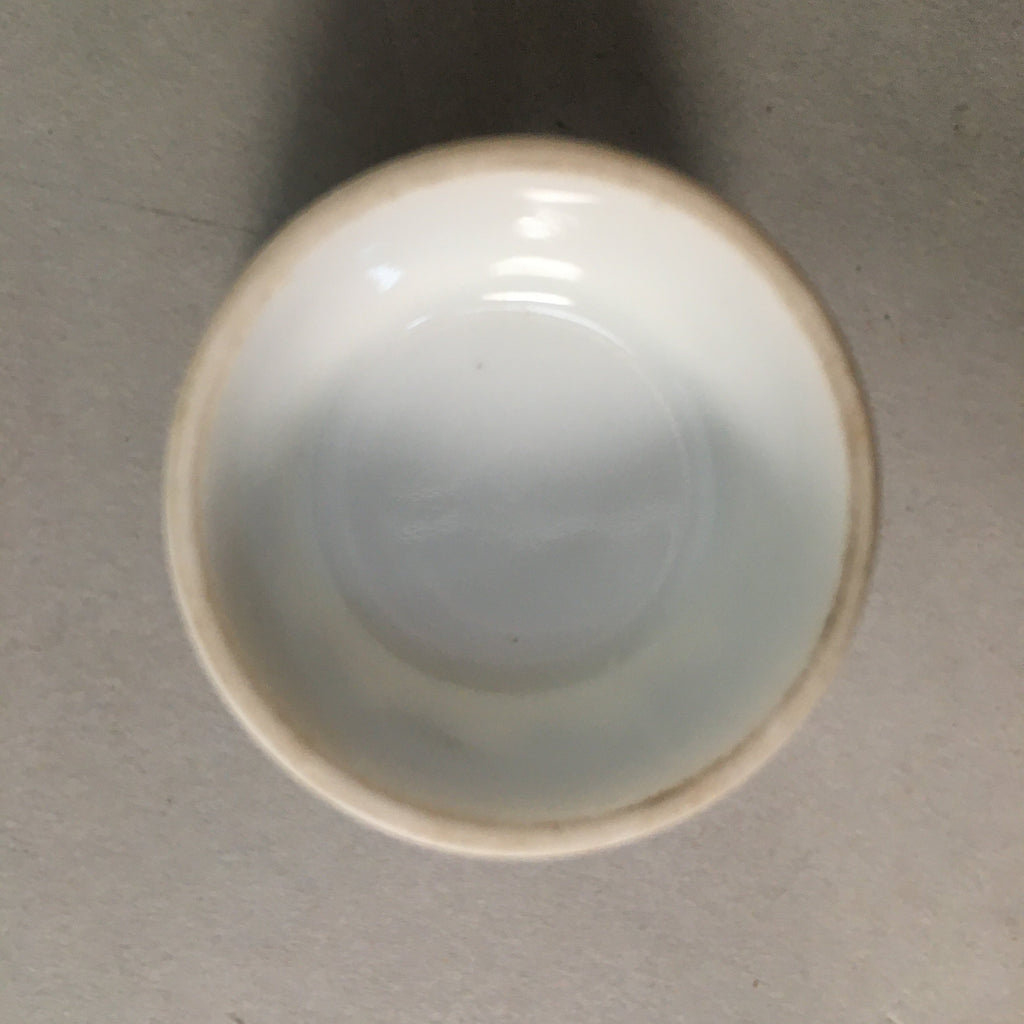 Japanese Porcelain Sake Cup Guinomi Sakazuki Vtg Blue White Sometsuke GU828