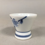 Japanese Porcelain Sake Cup Guinomi Sakazuki Vtg Blue White Sometsuke GU829