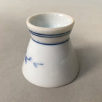 Japanese Porcelain Sake Cup Guinomi Sakazuki Vtg Blue White Sometsuke GU829