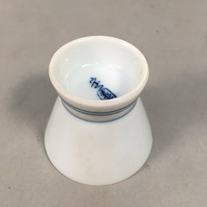 Japanese Porcelain Sake Cup Guinomi Sakazuki Vtg Blue White Sometsuke GU830