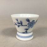 Japanese Porcelain Sake Cup Guinomi Sakazuki Vtg Blue White Sometsuke GU830